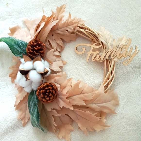 Fall Boho Wreath Farmhouse Boho Handmade Autumn - Picture 1 of 6